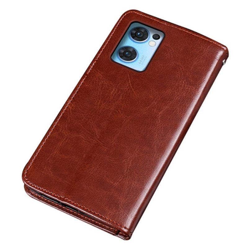 Κάλυμμα Oppo Find X5 Lite Idewei Vintage Faux Leather